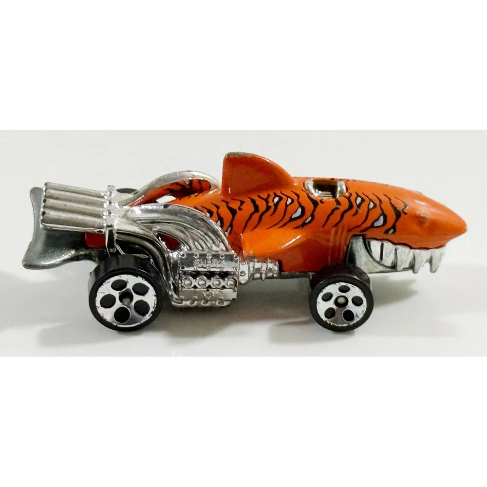 Hot Wheels Sharkruiser Kids 1:64 Orange Tiger Stripe Shark Diecast Car 1986